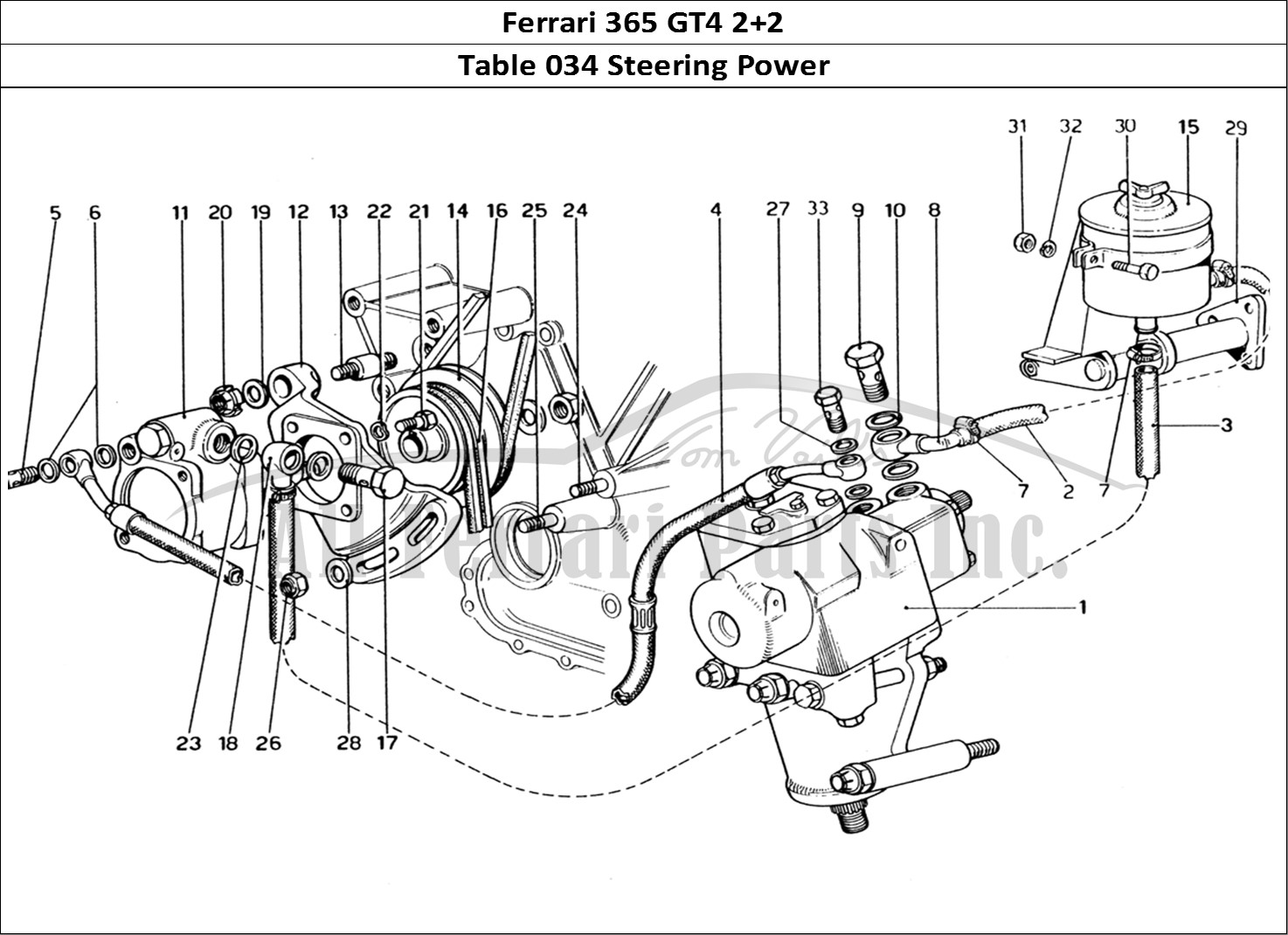 Ferrari Parts Ferrari 365 GT4 2+2 (1973) Page 034 Power Steering