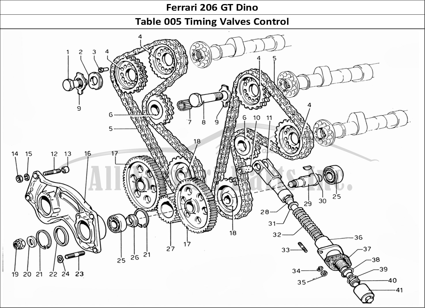 Ferrari Parts Ferrari 206 GT Dino (1969) Page 005 Timing Control