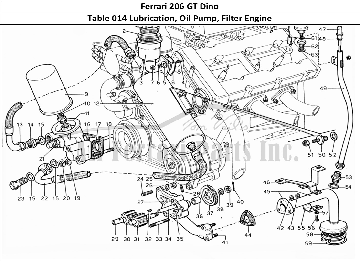 Ferrari Parts Ferrari 206 GT Dino (1969) Page 014 Engine Lubrication