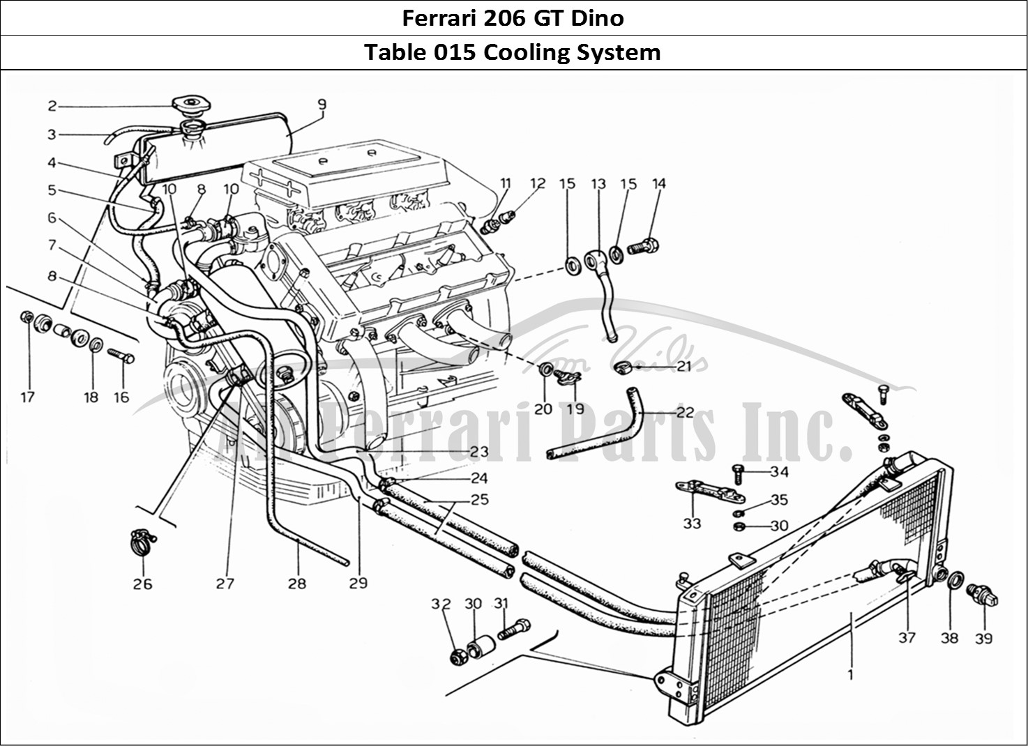 Ferrari Parts Ferrari 206 GT Dino (1969) Page 015 Cooling