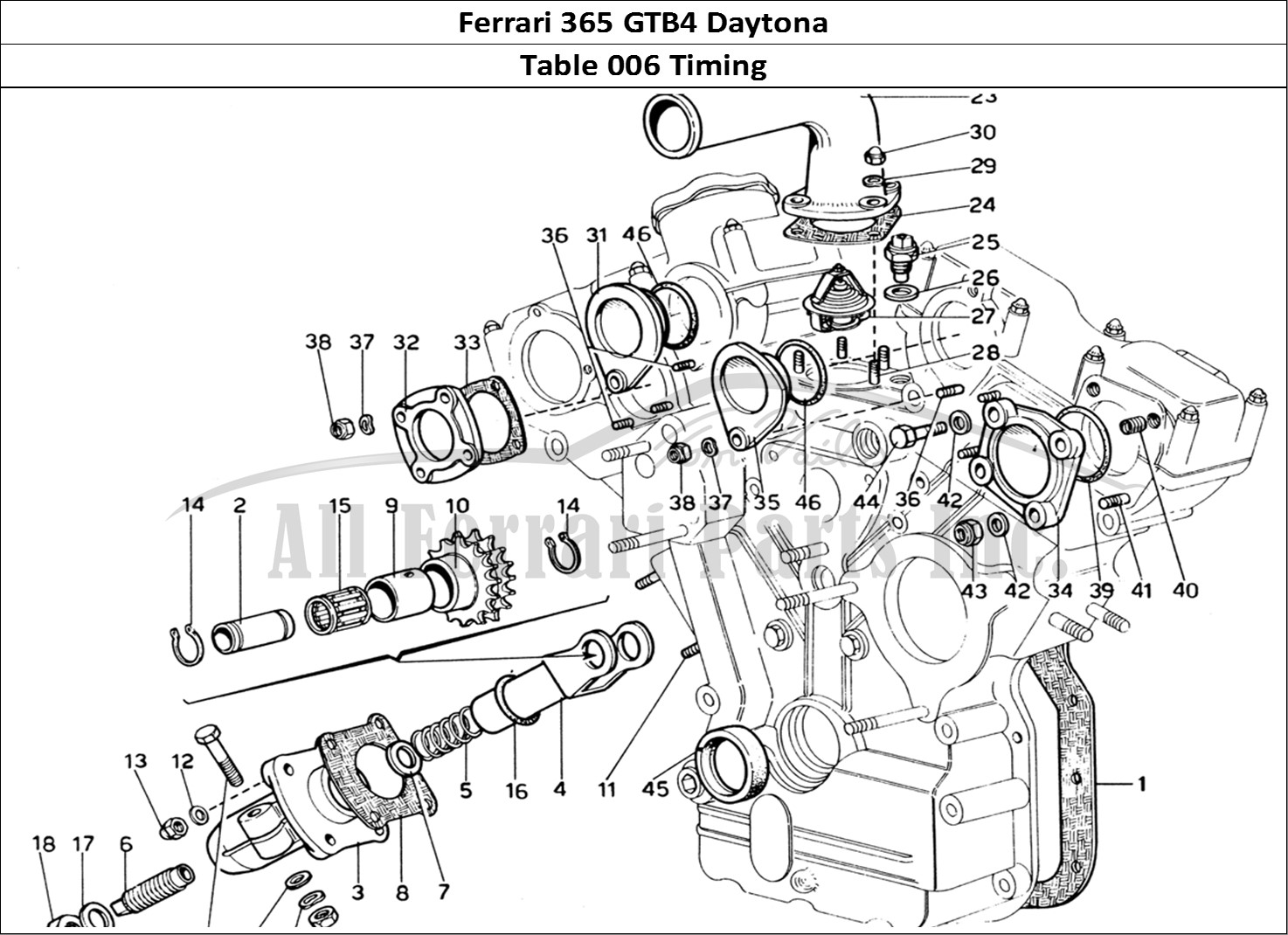 Ferrari Parts Ferrari 365 GTB4 Daytona (1969) Page 006 Timing