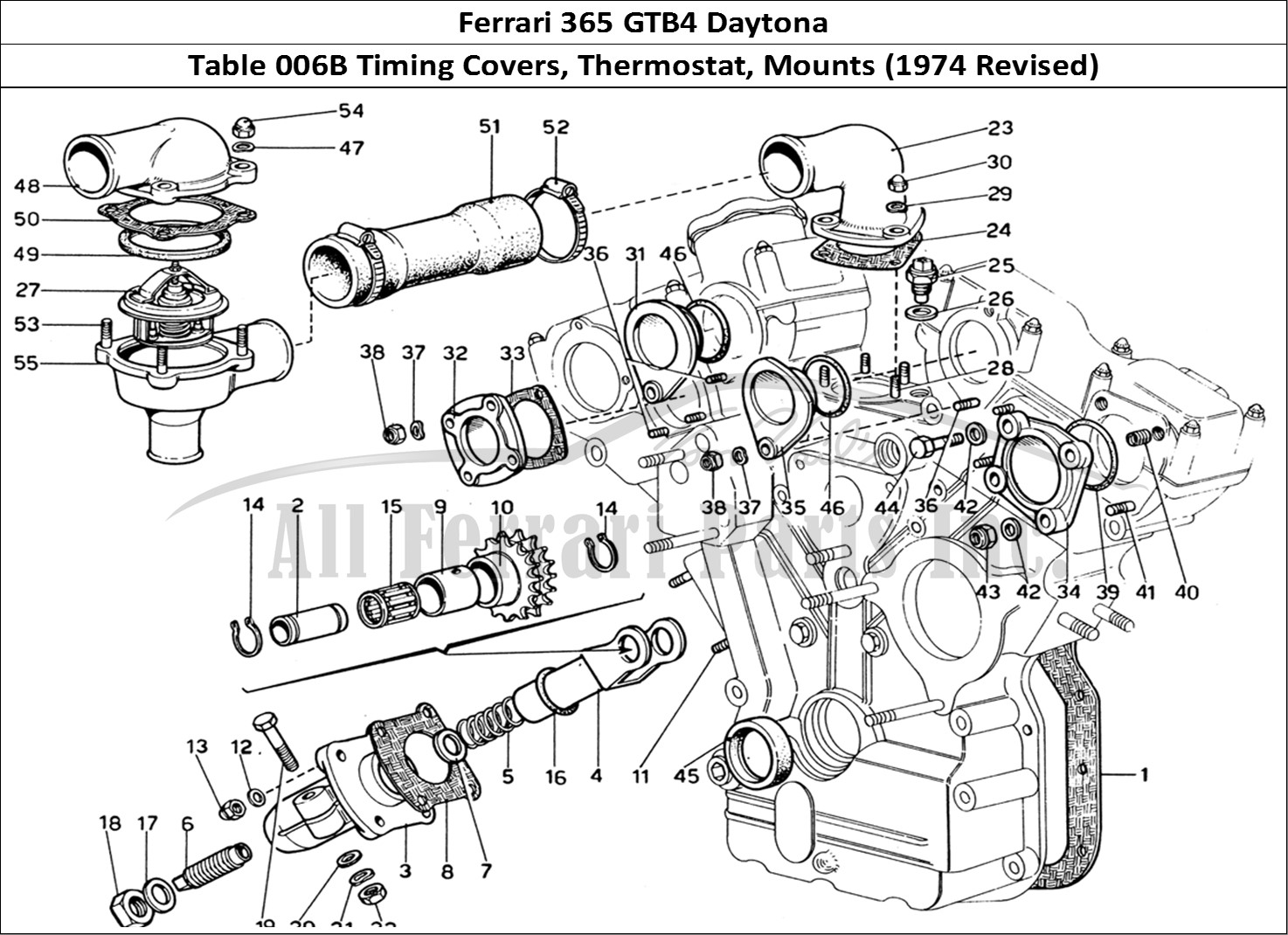 Ferrari Parts Ferrari 365 GTB4 Daytona (1969) Page 006 Timing (1974 Revision)