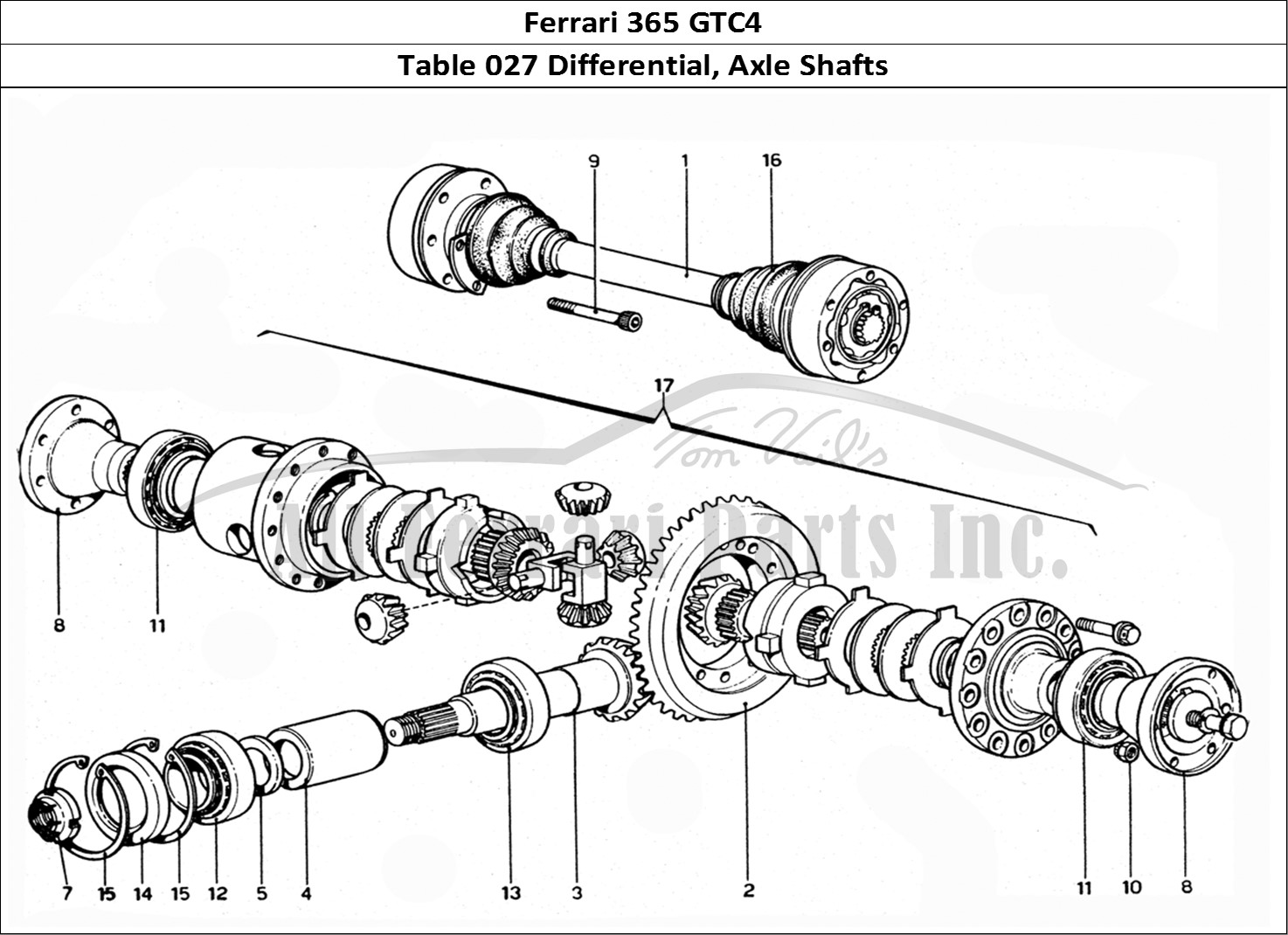 Ferrari Parts Ferrari 365 GTC4 (Mechanical) Page 027 Diff unit