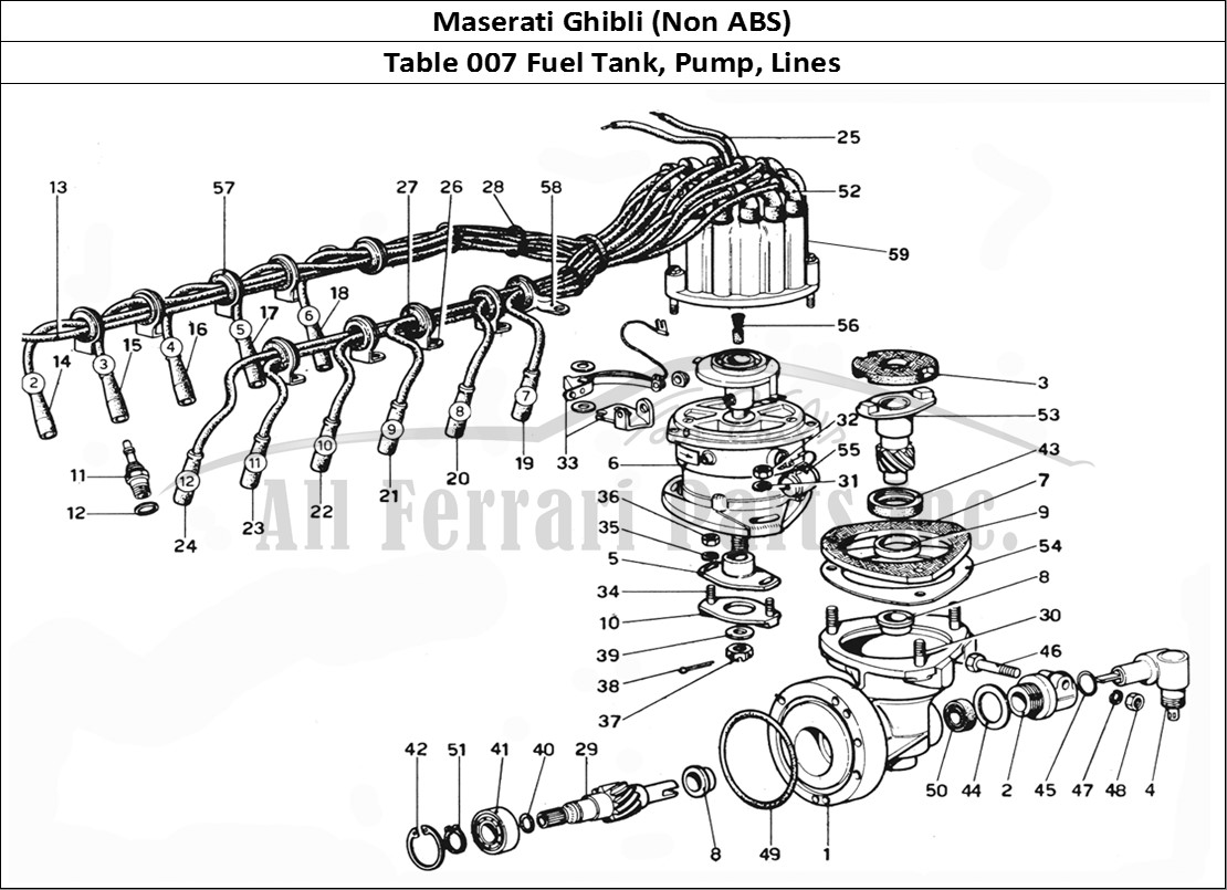 Ferrari Parts Maserati Ghibli (Non ABS) Page 007 Fuel Tank - Plunged Pump