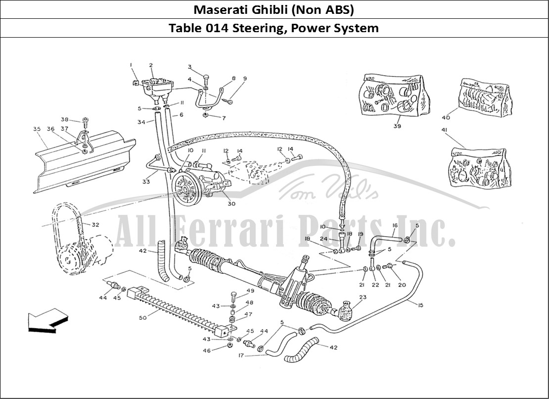 Ferrari Parts Maserati Ghibli (Non ABS) Page 014 Power Steering System