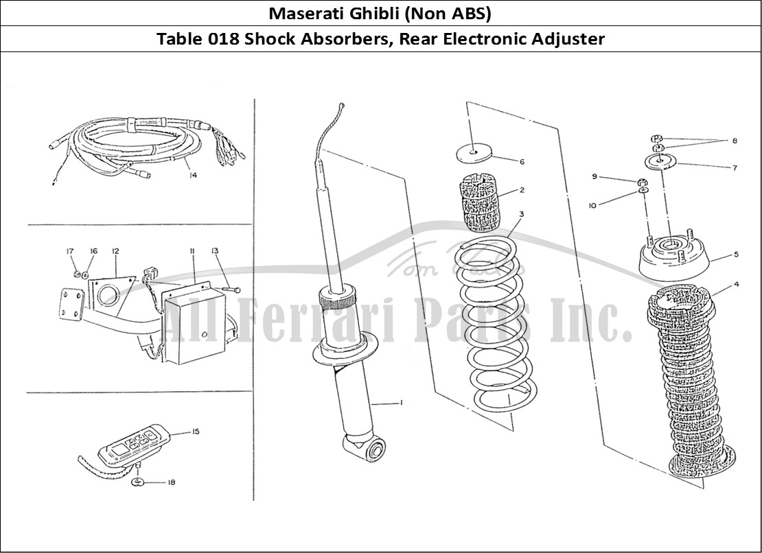 Ferrari Parts Maserati Ghibli (Non ABS) Page 018 Electronic Adjuster Rear