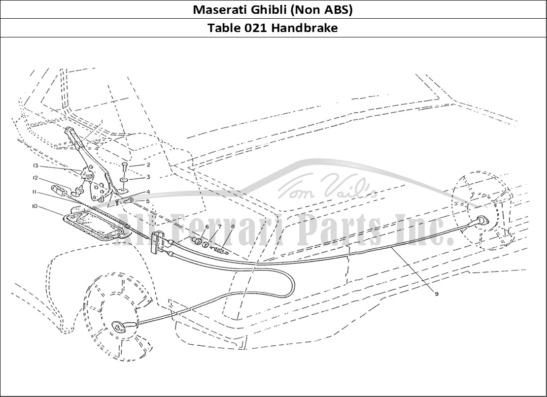 Ferrari Parts Maserati Ghibli (Non ABS) Page 021 Hand Brake Control