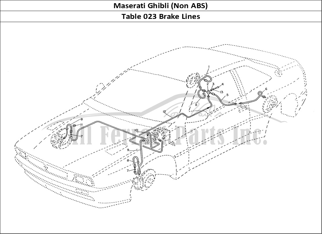 Ferrari Parts Maserati Ghibli (Non ABS) Page 023 Power Sheering Piping
