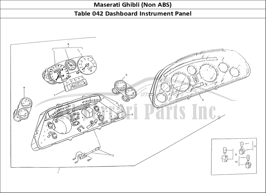 Ferrari Parts Maserati Ghibli (Non ABS) Page 042 Instrumenty Board
