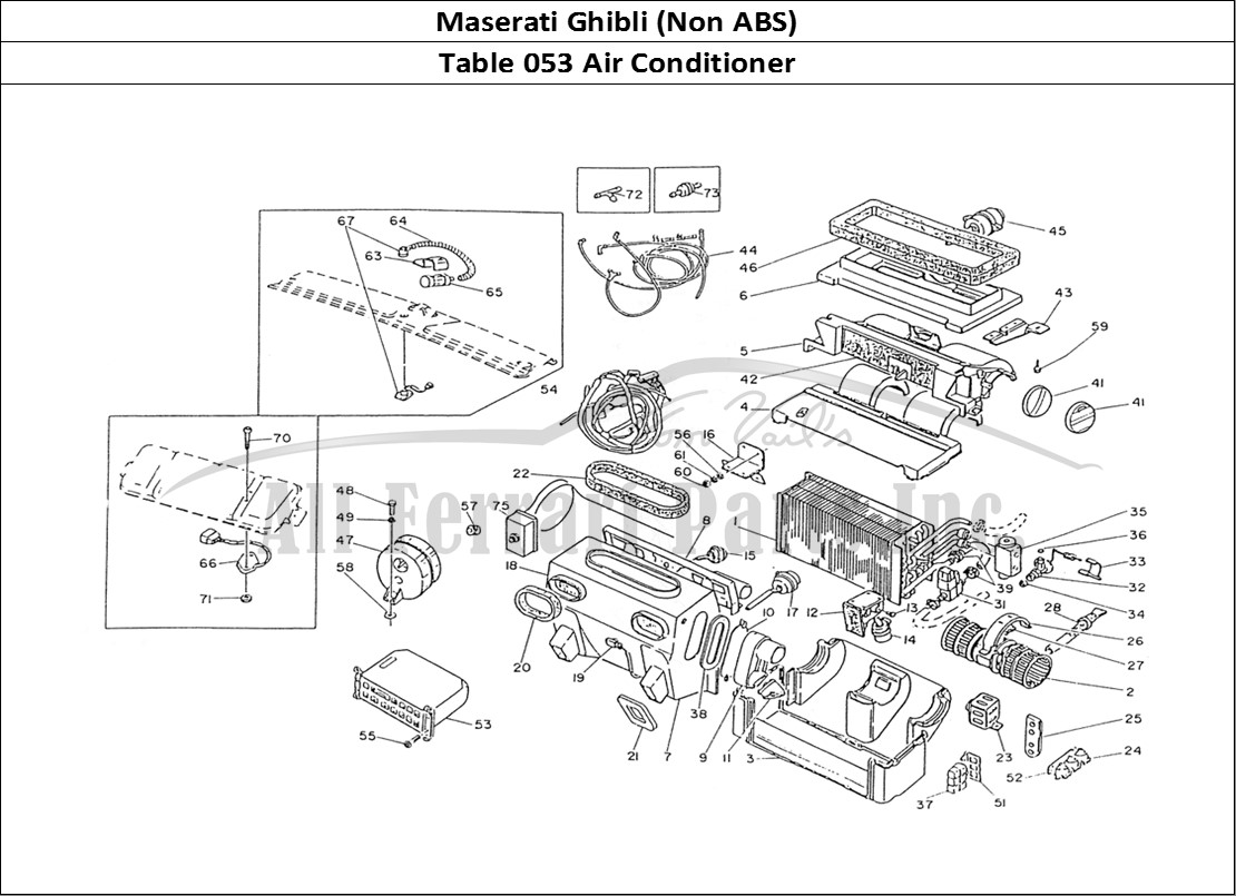 Ferrari Parts Maserati Ghibli (Non ABS) Page 053 Air Conditioner Assy