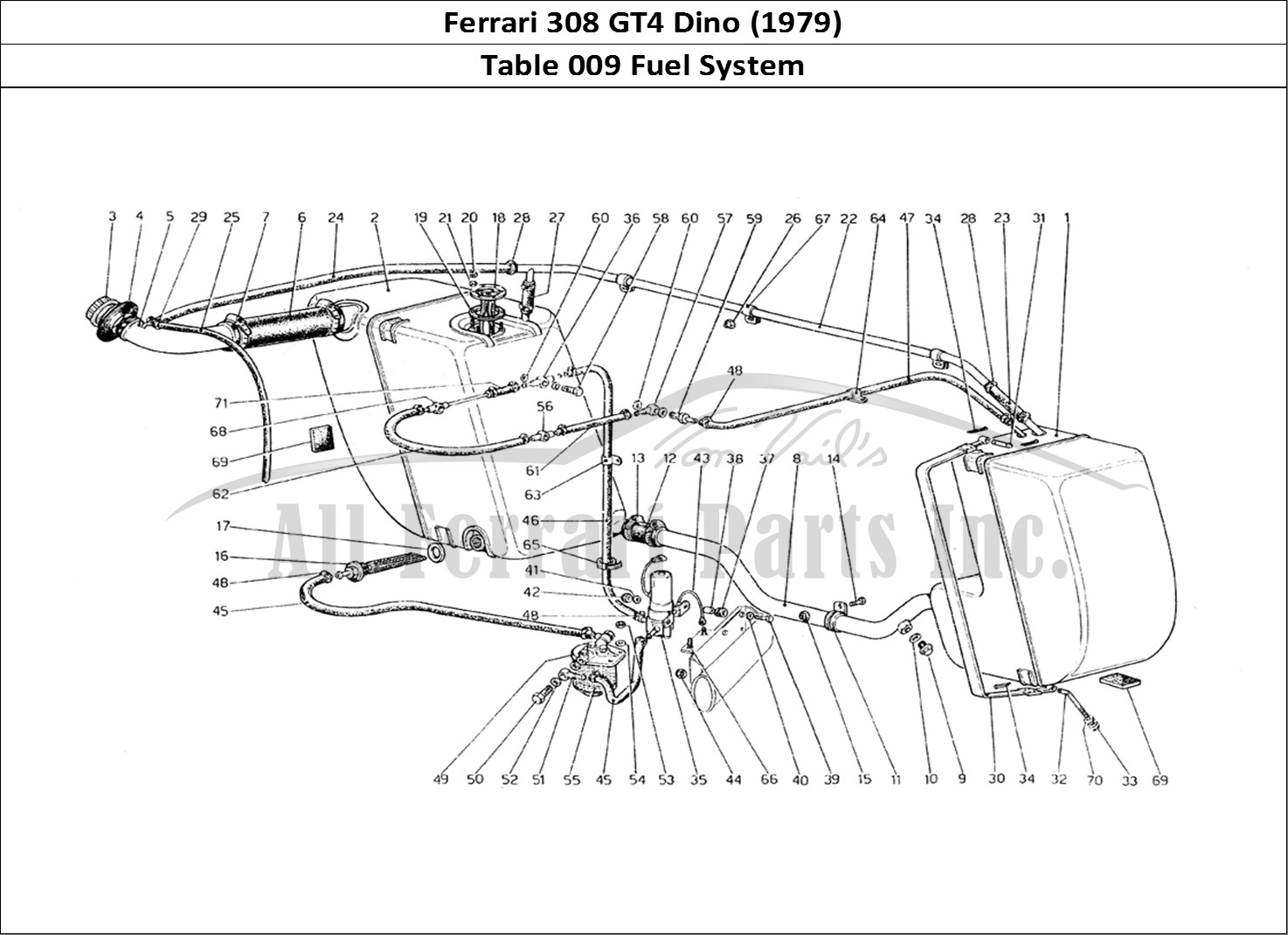 Ferrari Parts Ferrari 308 GT4 Dino (1979) Page 009 Fuel System