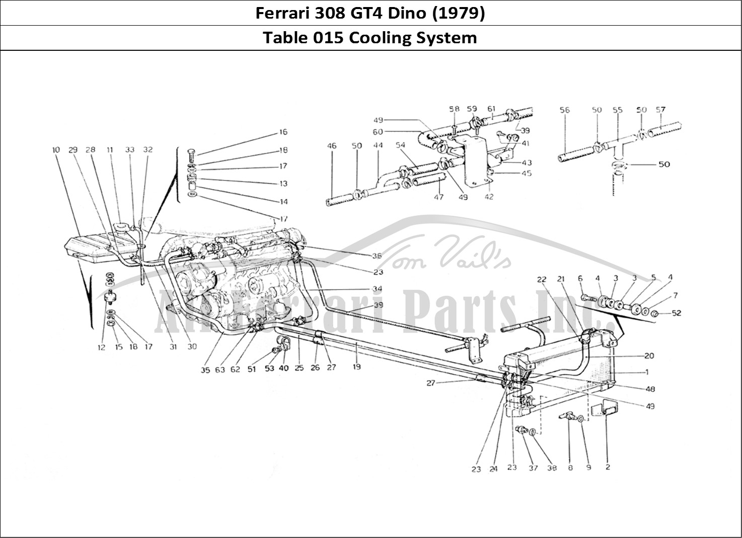 Ferrari Parts Ferrari 308 GT4 Dino (1979) Page 015 Cooling System