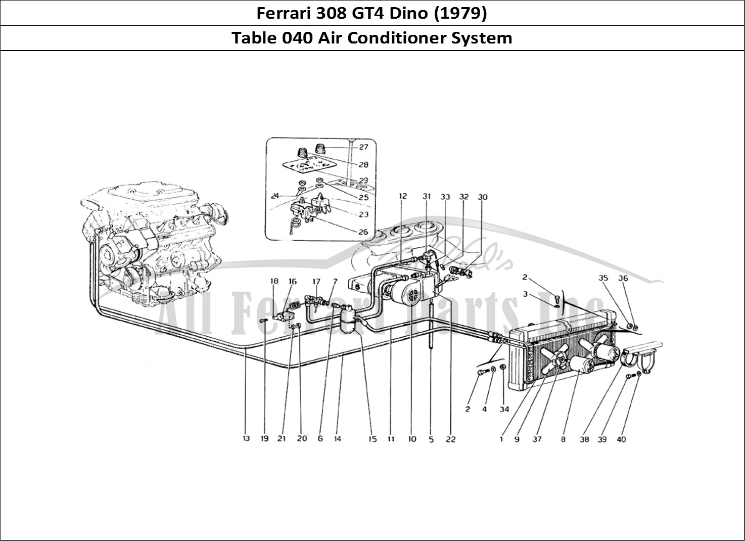 Ferrari Parts Ferrari 308 GT4 Dino (1979) Page 040 Air Conditioning System