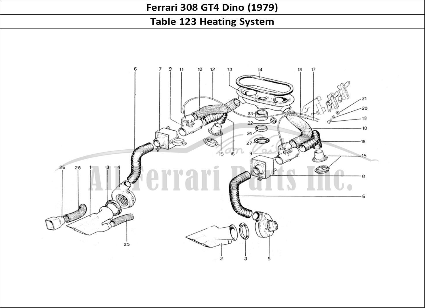 Ferrari Parts Ferrari 308 GT4 Dino (1979) Page 123 Heating System