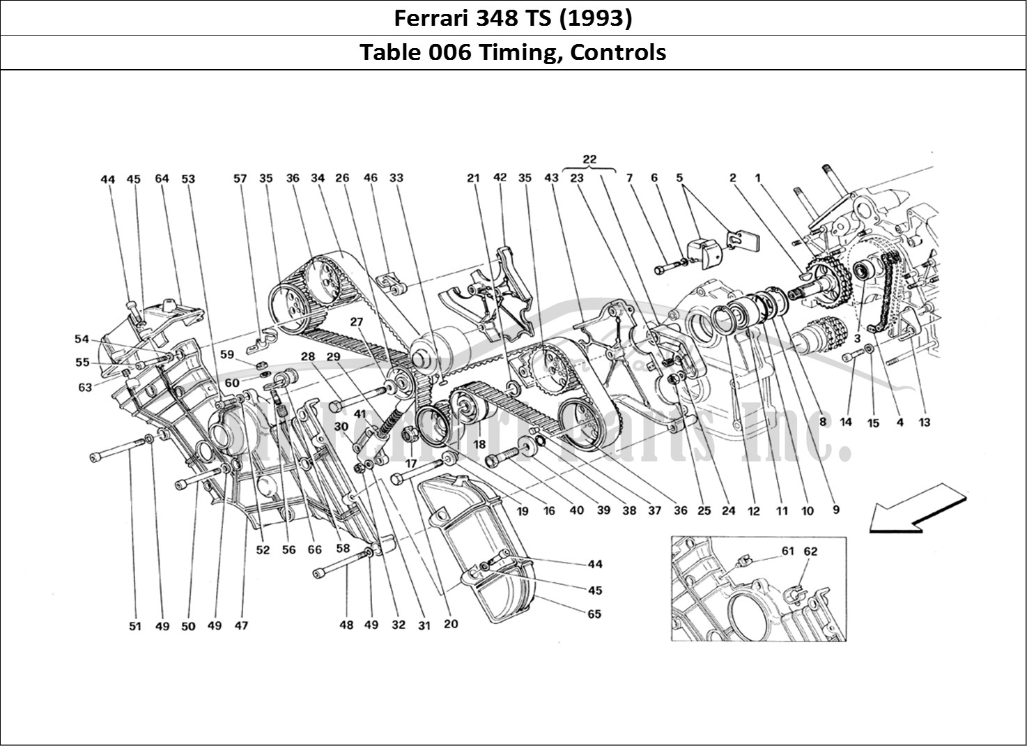 Ferrari Parts Ferrari 348 TB (1993) Page 006 Timing - Controls