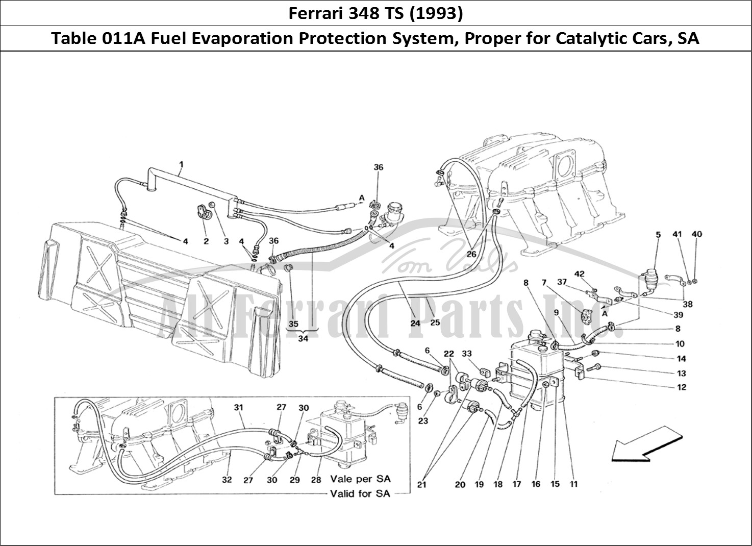 Ferrari Parts Ferrari 348 TB (1993) Page 011 Antievaporation Device -