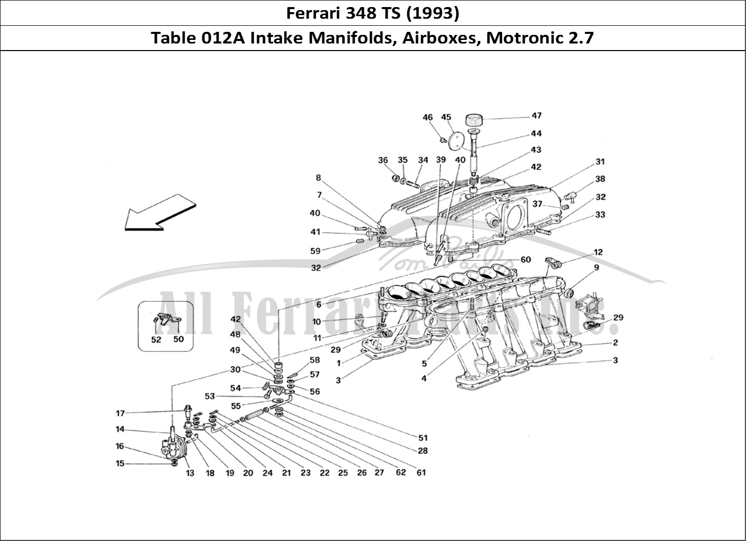 Ferrari Parts Ferrari 348 TB (1993) Page 012 Manifolds and Covers - Mo
