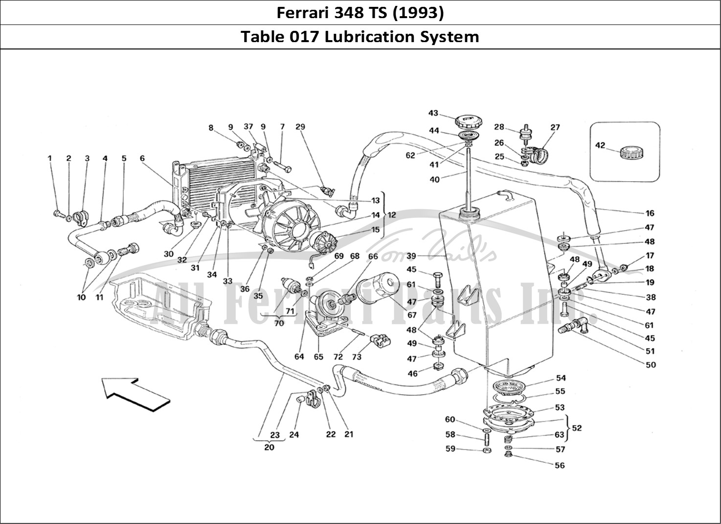 Ferrari Parts Ferrari 348 TB (1993) Page 017 Lubrication System