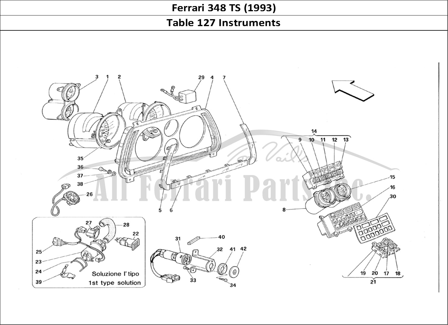 Ferrari Parts Ferrari 348 TB (1993) Page 127 InstrumenTS
