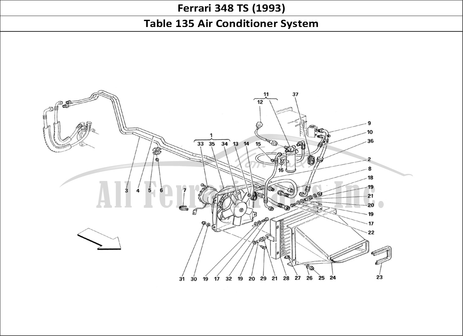 Ferrari Parts Ferrari 348 TB (1993) Page 135 Air Conditioning System