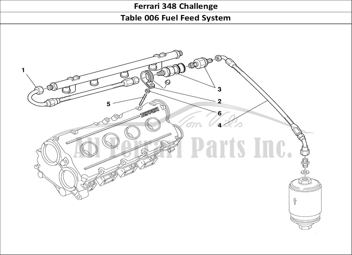 Ferrari Parts Ferrari 348 Challenge (1995) Page 006 Fuel Feed System