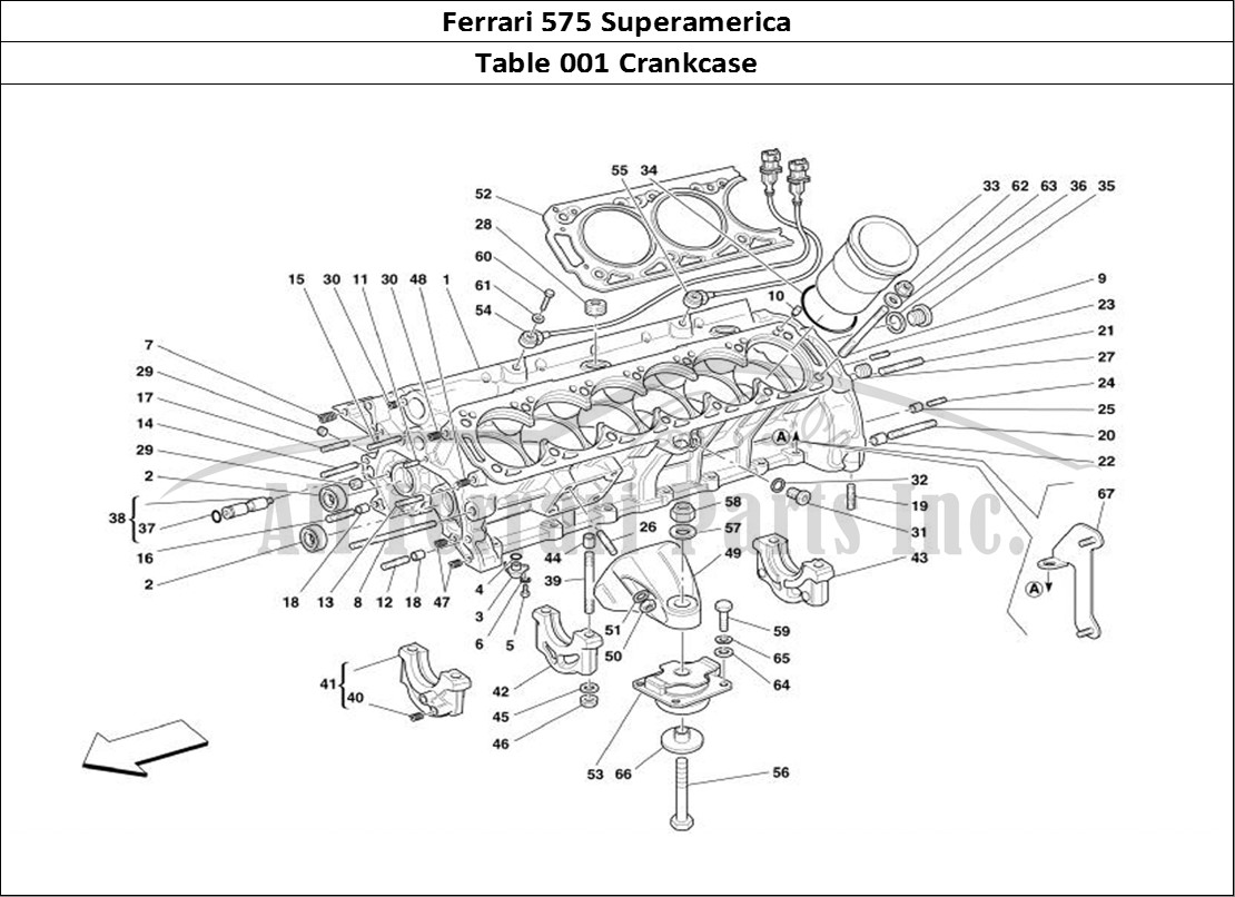 Ferrari Parts Ferrari 575 Superamerica Page 001 Crankcase