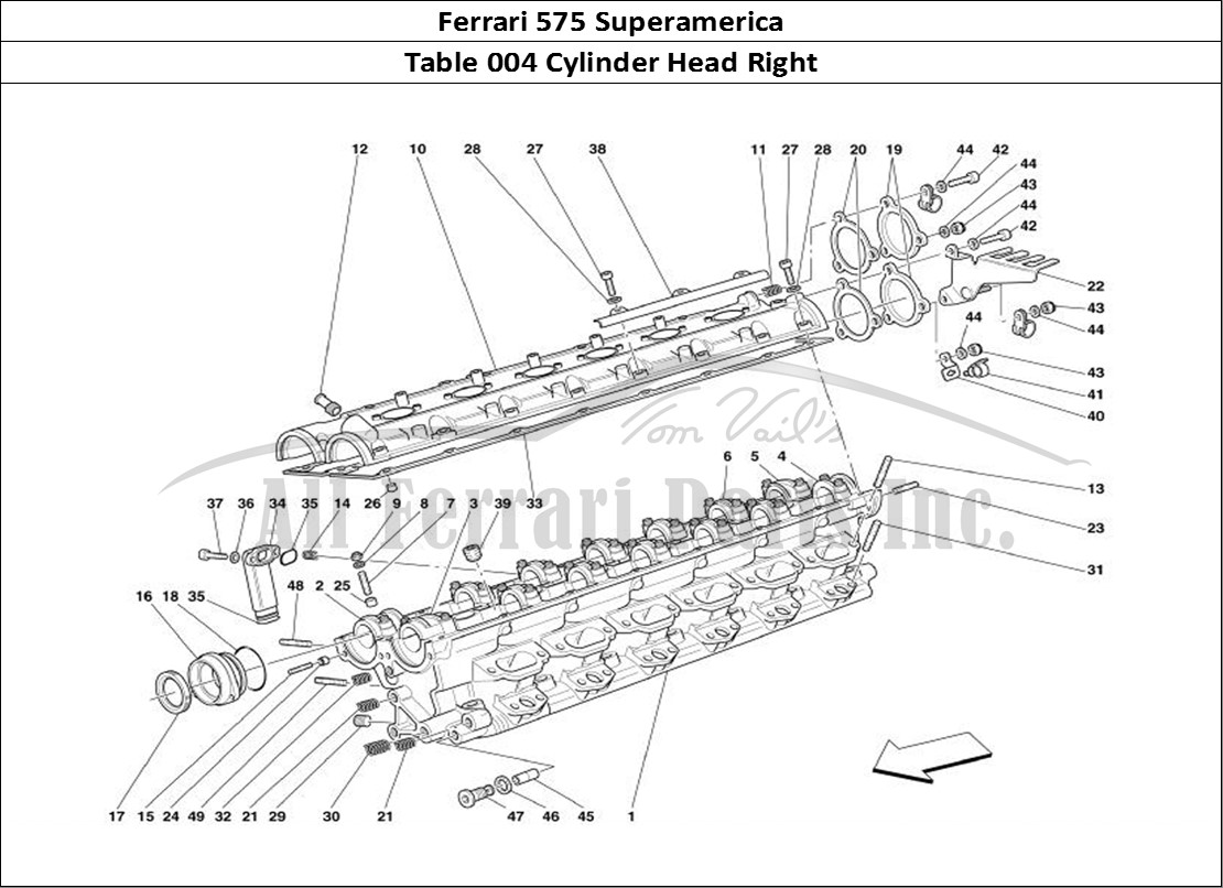 Ferrari Parts Ferrari 575 Superamerica Page 004 R.H. Cylinder Head