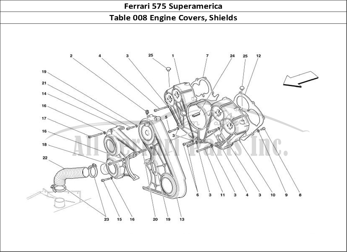 Ferrari Parts Ferrari 575 Superamerica Page 008 Engine Covers