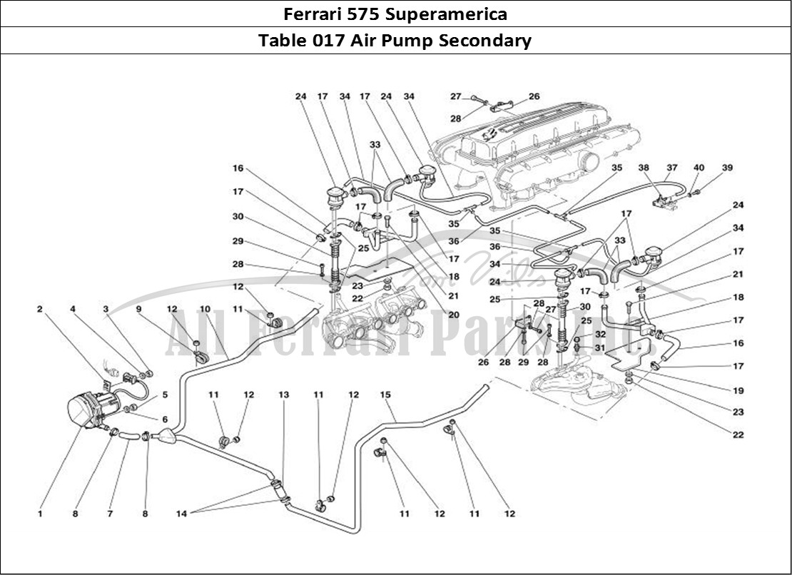 Ferrari Parts Ferrari 575 Superamerica Page 017 Secondary Air Pump