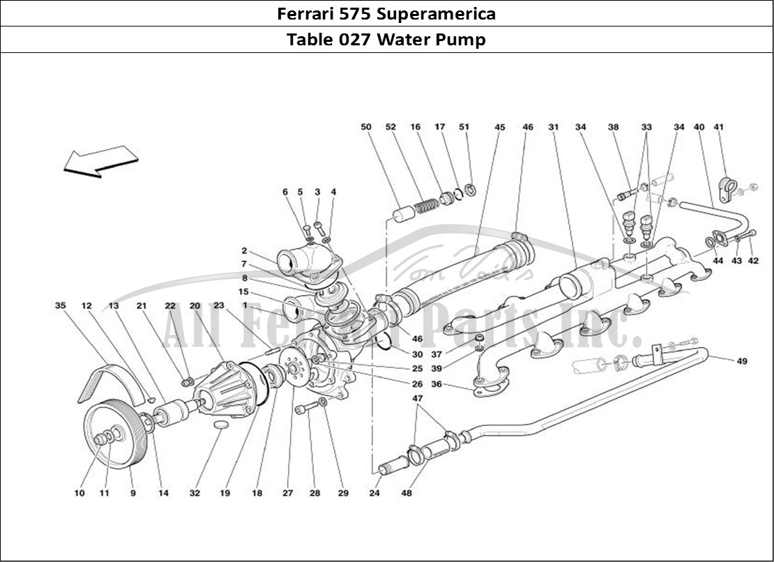 Ferrari Parts Ferrari 575 Superamerica Page 027 Water Pump