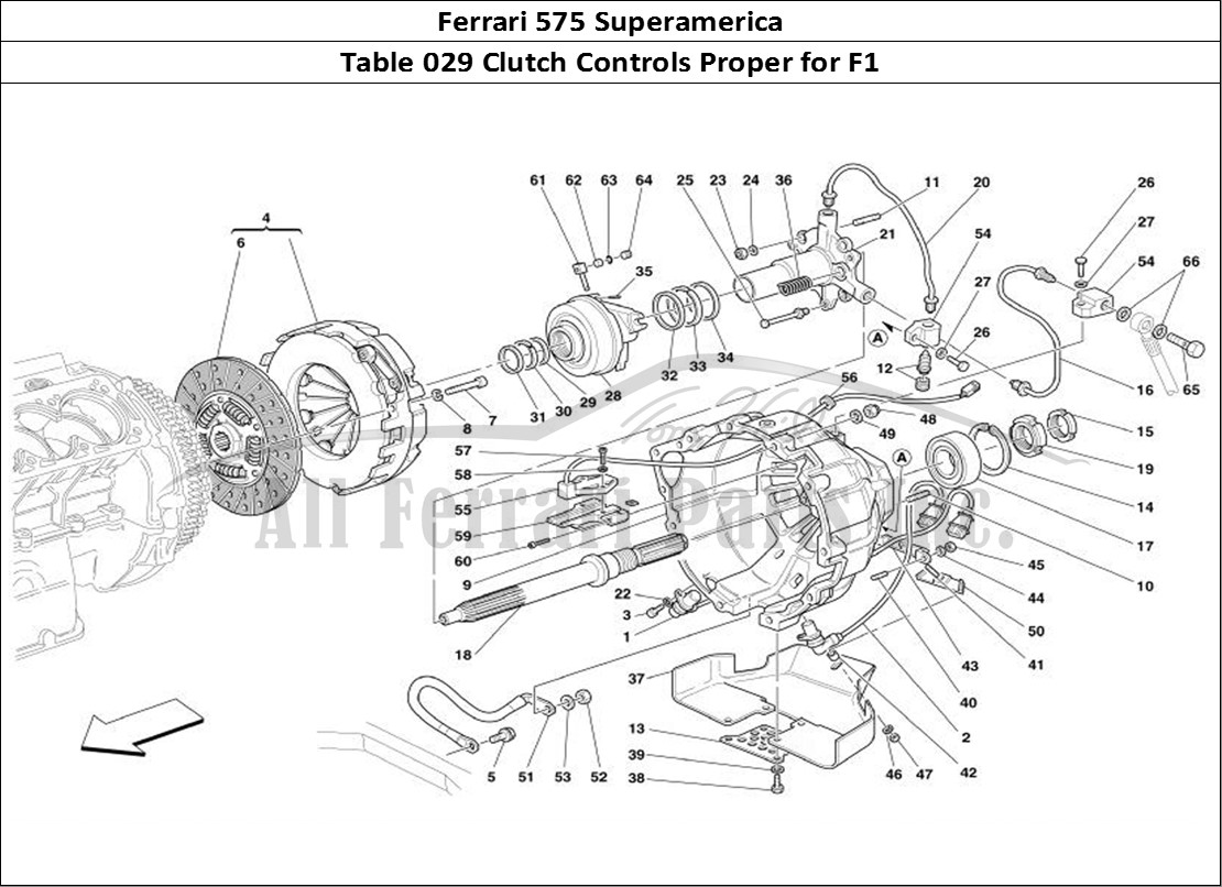 Ferrari Parts Ferrari 575 Superamerica Page 029 Clutch and Controls -Vali