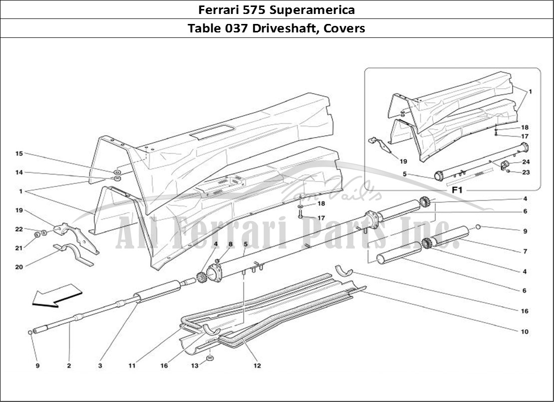 Ferrari Parts Ferrari 575 Superamerica Page 037 Engine/Gearbox Connecting