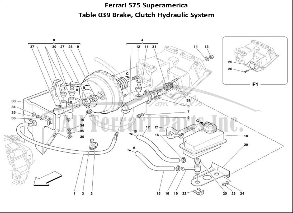 Ferrari Parts Ferrari 575 Superamerica Page 039 Brake and Clutch Hydrauli