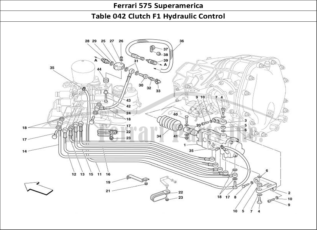 Ferrari Parts Ferrari 575 Superamerica Page 042 F1 Clutch Hydraulic Contr