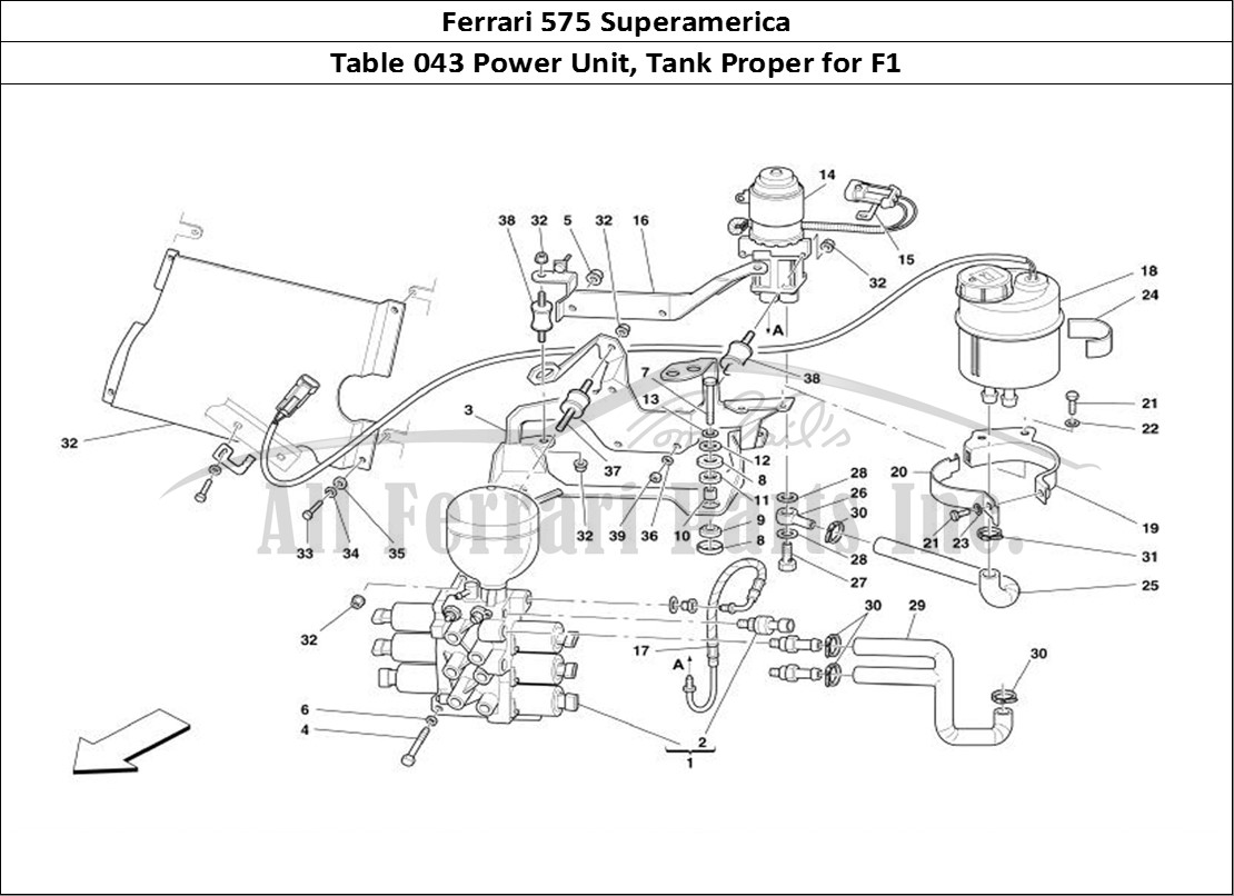 Ferrari Parts Ferrari 575 Superamerica Page 043 Power Unit and Tank -Vali
