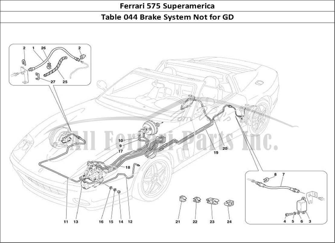 Ferrari Parts Ferrari 575 Superamerica Page 044 Brake System -Not for GD-