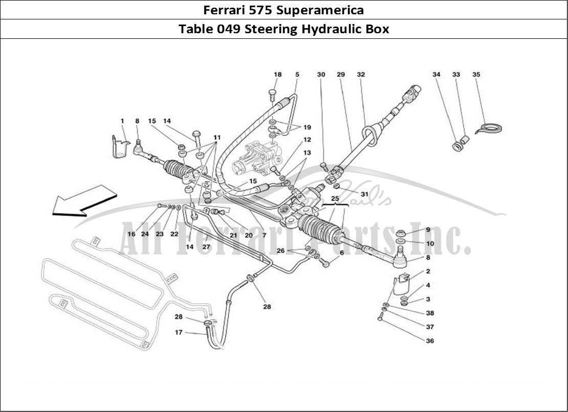 Ferrari Parts Ferrari 575 Superamerica Page 049 Hydraulic Steering Box