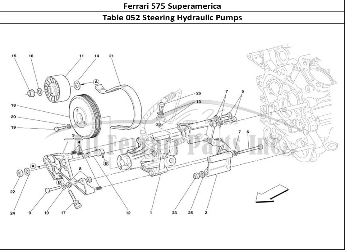 Ferrari Parts Ferrari 575 Superamerica Page 052 Hydraulic Steering Pumps