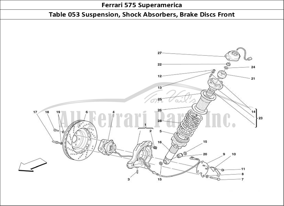 Ferrari Parts Ferrari 575 Superamerica Page 053 Front Suspension - Shock