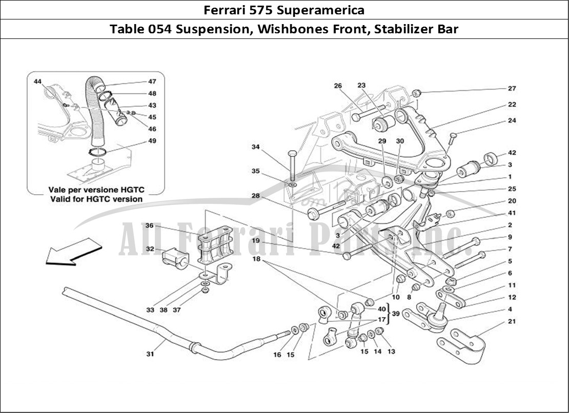 Ferrari Parts Ferrari 575 Superamerica Page 054 Front Suspension - Wishbo