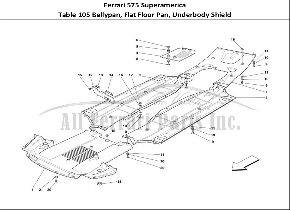 Ferrari Parts Ferrari 575 Superamerica Page 105 Flat Floor Pan