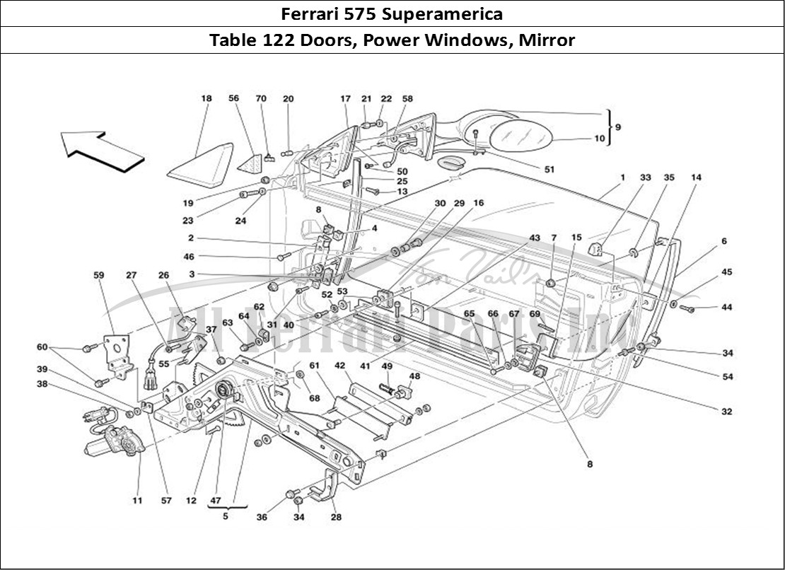 Ferrari Parts Ferrari 575 Superamerica Page 122 Doors - Power Window and