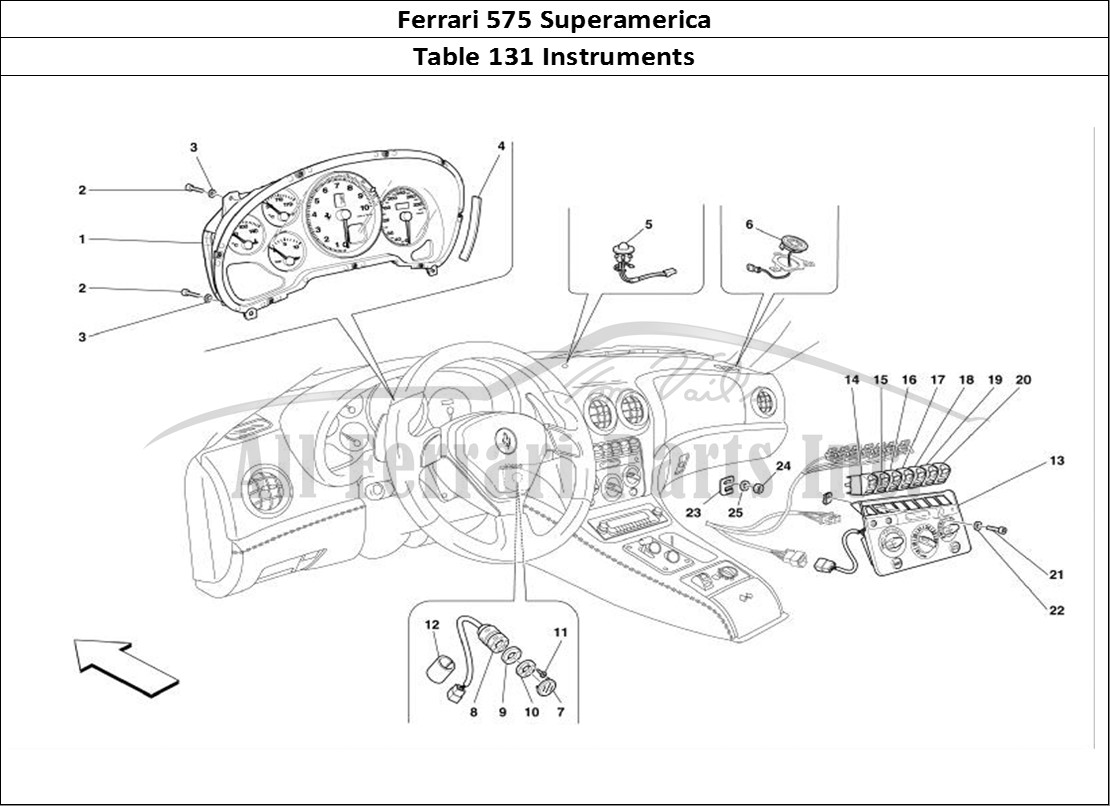 Ferrari Parts Ferrari 575 Superamerica Page 131 Instruments