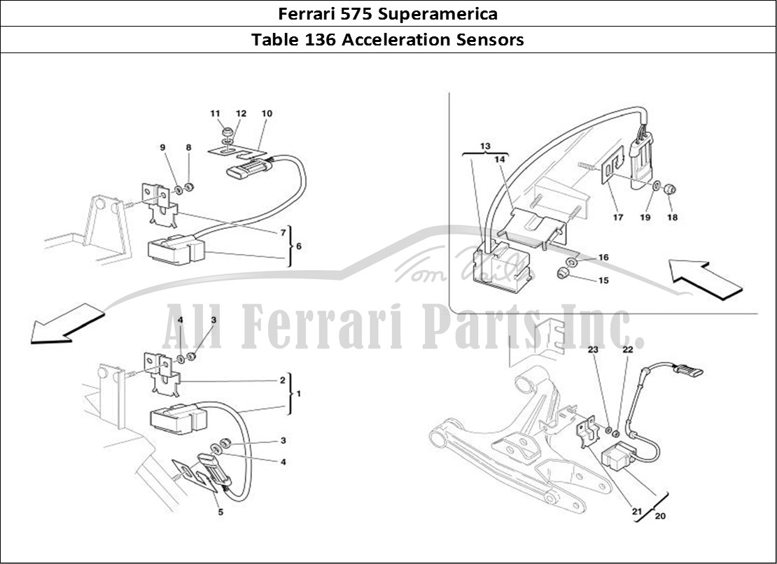 Ferrari Parts Ferrari 575 Superamerica Page 136 Acceleration Sensors