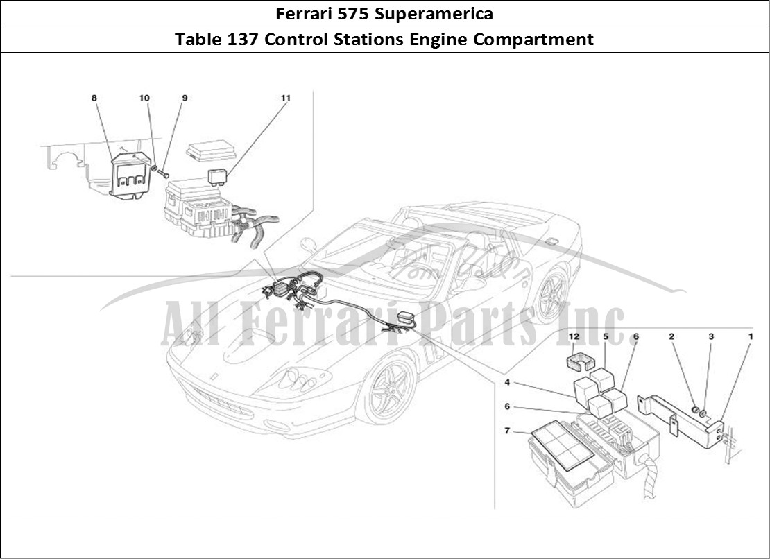 Ferrari Parts Ferrari 575 Superamerica Page 137 Motor Compartments Contro