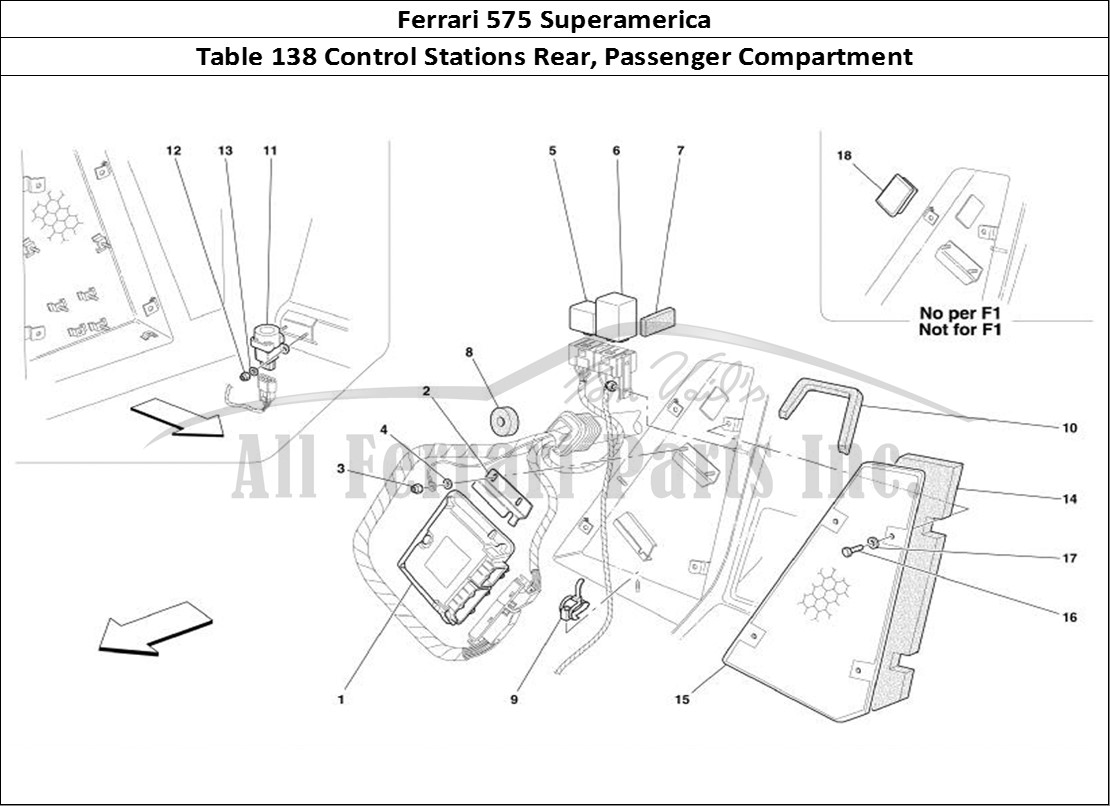Ferrari Parts Ferrari 575 Superamerica Page 138 Rear Passengers Compartme