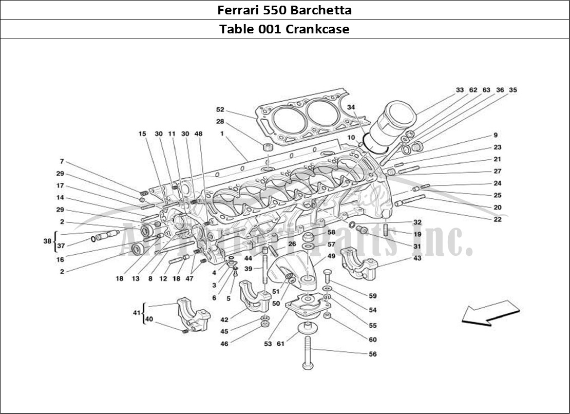 Ferrari Parts Ferrari 550 Barchetta Page 001 Crankcase