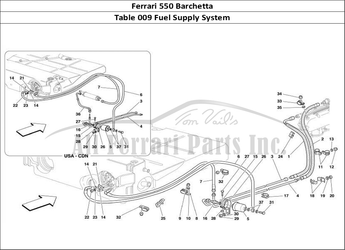 Ferrari Parts Ferrari 550 Barchetta Page 009 Fuel Supply System