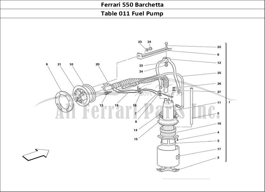 Ferrari Parts Ferrari 550 Barchetta Page 011 Fuel Pump