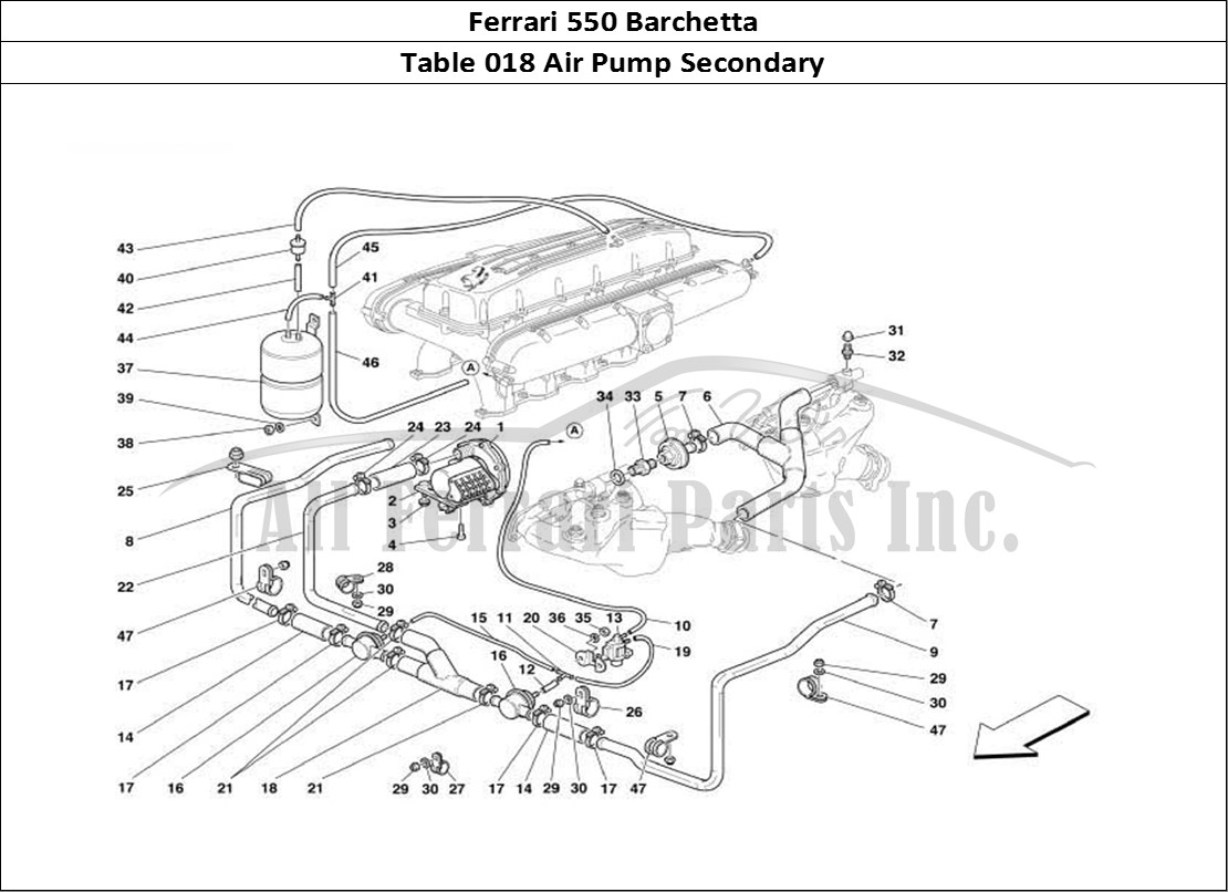 Ferrari Parts Ferrari 550 Barchetta Page 018 Secondary Air Pump